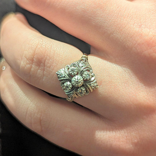 Bague Bague 2 ors et 9 diamants 58 Facettes 24983