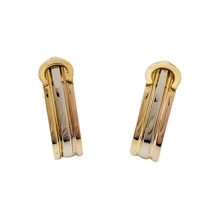 Boutons de manchette Boutons de manchettes Cartier "Mini Ressort CC" trois ors. 58 Facettes 33164