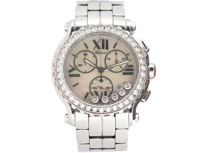 Montre montre CHOPARD happy sport 228506-2005 quartz 42mm nacre acier 58 Facettes 236388