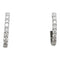 Boucles d'oreilles Paire de petites créoles en or blanc, diamants. 58 Facettes 32670