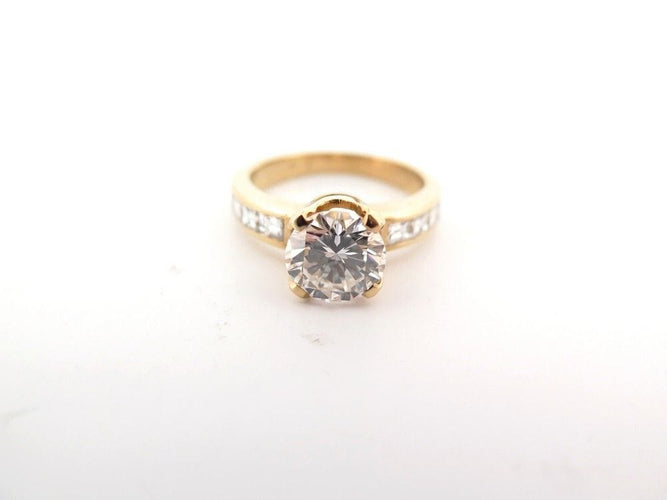 Bague 51 bague or jaune 18k sertie diamant solitaire 1.92ct 58 Facettes 254434