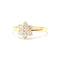 Bague Bague fleur diamants or jaune 58 Facettes