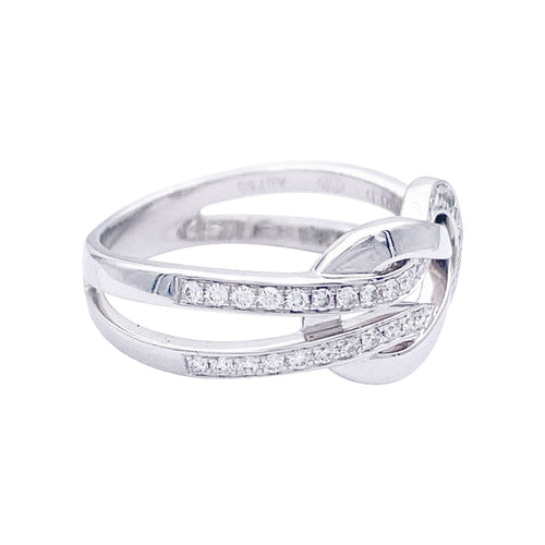 Bague 53 Bague Fred, "Chance Infinie", or blanc, diamants. 58 Facettes 32976