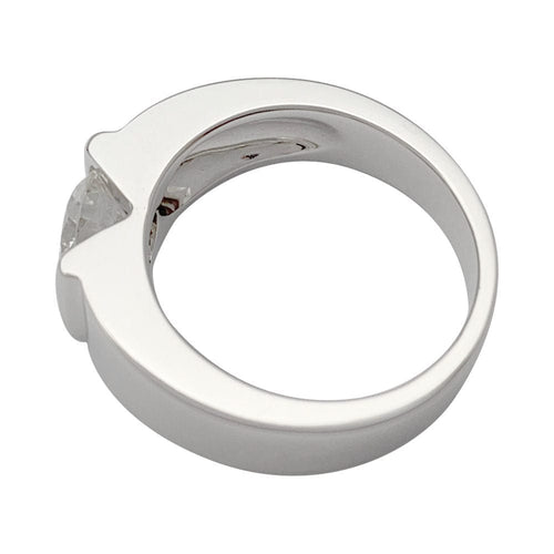 Bague 52 Solitaire en or blanc, diamant 1,14 carats. 58 Facettes 32053