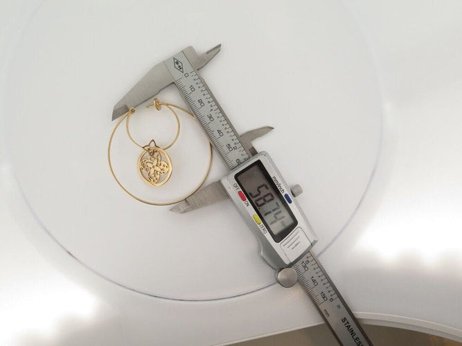 Boucles d'oreilles boucles d'oreilles LOUIS VUITTON or creoles resille monogram 58 Facettes 249783