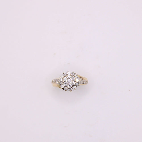 Bague Bague Fleur de Fiamants Or jaune 58 Facettes