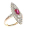 Bague 53 Bague, Diamant, rubis 58 Facettes 22298-0136