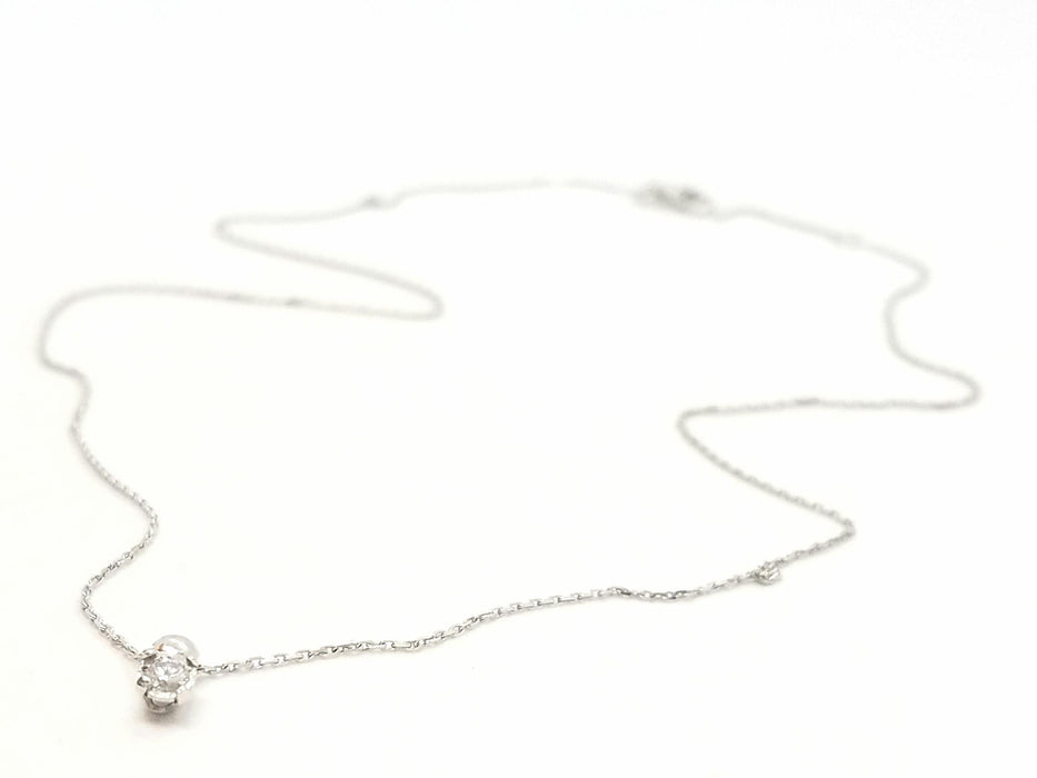 Collier Collier Chaîne + pendentif Or blanc Diamant 58 Facettes 579135RV