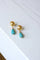 Boucles d'oreilles Boucles d'oreilles or et goutte de turquoise 58 Facettes