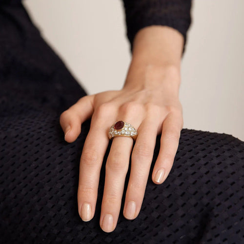 Bague BAGUE JONC, RUBIS & DIAMANTS 58 Facettes BO/230004 STA