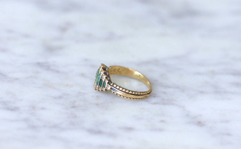 Bague Bague bandeau émeraudes et diamants 58 Facettes