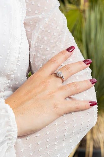 Bague 55 Bague Solitaire Or blanc Diamant 58 Facettes 2538667CN