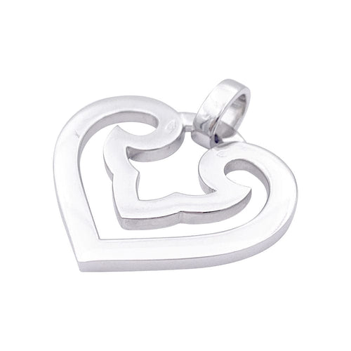 Pendentif Pendentif O.J. Perrin, "Coeur Légende", or blanc, diamants. 58 Facettes 32886