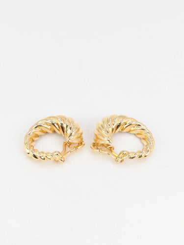 Boucles d'oreilles Créoles vintage en Or jaune 58 Facettes 720