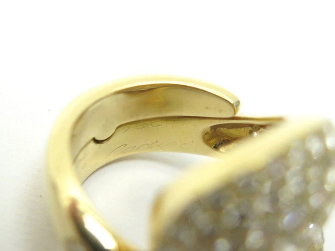 Bague 53 vintage bague CARTIER ying et yang pavage 160 diamants 5.25ct or 18k 58 Facettes 256021
