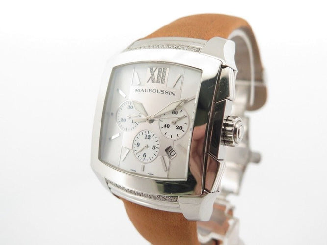 Montre montre MAUBOUSSIN delit xl r.529 acier 42mm diamants chronographe auto 58 Facettes 243208