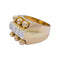 Bague 56 Bague Tank en or jaune, platine, diamants. 58 Facettes 32312