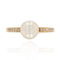 Bague 57 Bague perle diamants anneau plat 58 Facettes 22-298