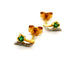 Boucles d'oreilles Boucles d'oreilles Puces Or jaune Emeraude 58 Facettes 1141395CD