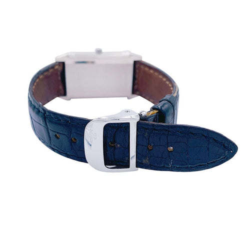 Montre Montre Jaeger Lecoultre, "Reverso", or blanc, acier, cuir. 58 Facettes 32235