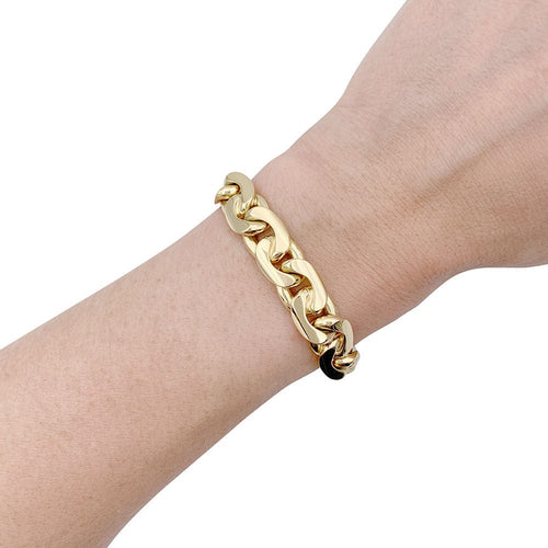 Bracelet Bracelet maille "Haricot", or jaune 58 Facettes 32655