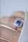 Bague Bague Art Déco saphir de Ceylan entourage diamants 58 Facettes