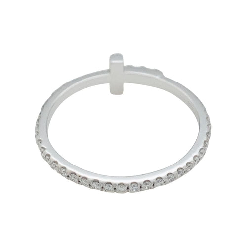 Bague 49 Bague Tiffany&Co. "Wire Tiffany T", or blanc et diamants. 58 Facettes 31185