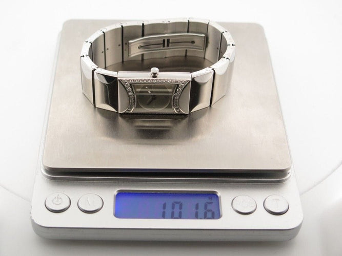 Montre montre FRED 30 mm quartz en acier palladie & diamants 0.8 ct 58 Facettes 254806