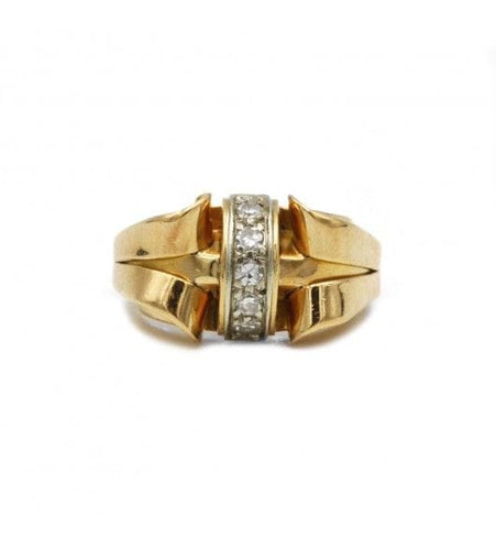 Bague 53 / Jaune / Or 750‰ Bague Or & Diamants 58 Facettes 230038SP