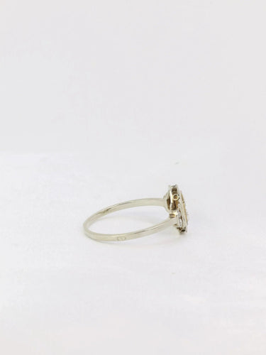 Bague 58 Bague Art-Déco Or blanc Platine Diamants 58 Facettes J169