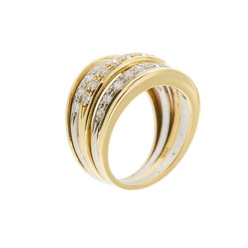 Bague 53 Anello a fascia con diamanti 58 Facettes 32987
