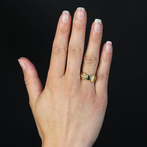 Bague 53 Bague noeud d'occasion saphir diamants 58 Facettes 21-222B