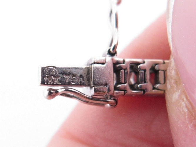 Bracelet bracelet tennis riviere de diamants princesse 20 or blanc 18k 5.39ct 58 Facettes 257826