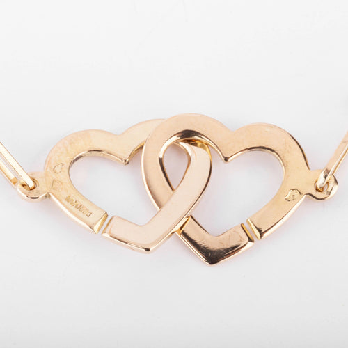 Collier Collier or rose Dinh Van formant 2 cœurs 58 Facettes