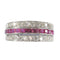 Bague 54 Alliance, rubis, saphirs, diamant 58 Facettes 22350-0261