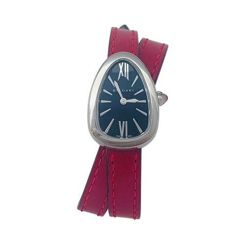 Montre Montre Bulgari "Serpenti" en acier, cuir. 58 Facettes 31326