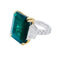 Bague 52 Bague Emeraude Diamants demi-lune 58 Facettes 32222