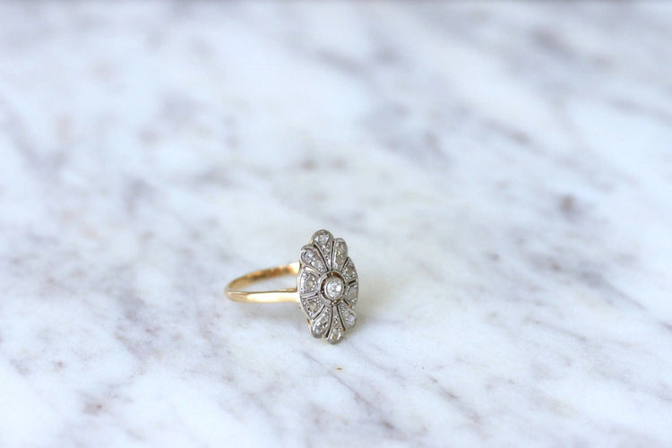 Bague Bague Art Déco marquise diamants 58 Facettes