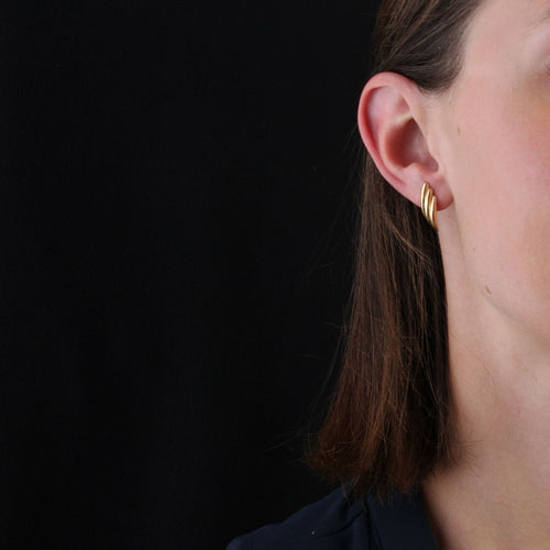 Boucles d'oreilles Puces d'oreilles or jaune d'occasion 58 Facettes CVBO16