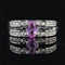 Bague 50 Bague saphir rose diamants or blanc 58 Facettes 21-833