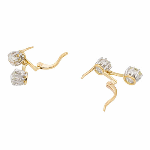Boucles d'oreilles Boucles d'oreilles Dormeuses Or jaune Diamant 58 Facettes 2569094CN