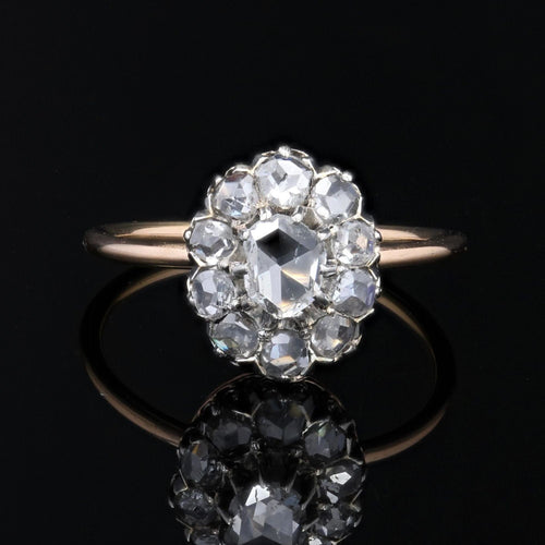 Bague 52 Bague ancienne diamants pompadour 58 Facettes 22-636