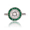 Bague 52 Bague diamants et émeraudes calibrées 58 Facettes 23-211