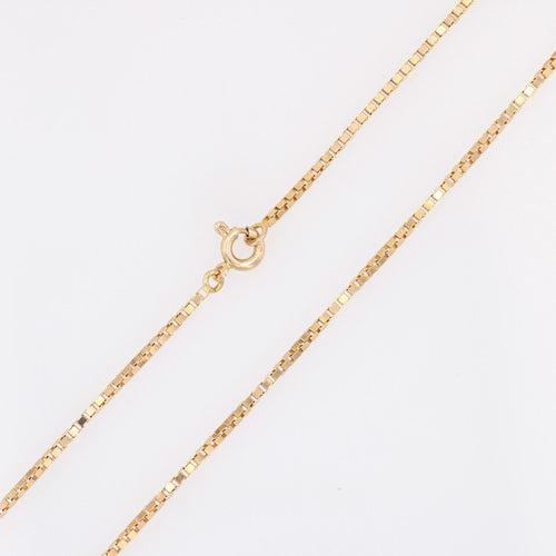 Collier Chaine or jaune maille cube 58 Facettes 15-439A