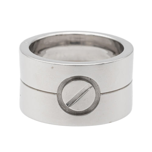 Bague 47 Cartier Bague Love Or blanc 58 Facettes 577683CN