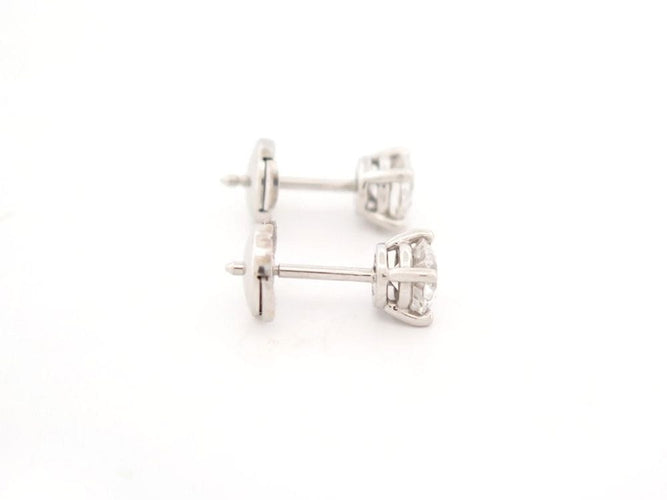 Boucles d'oreilles boucles d'oreilles TIFFANY & CO puces platine diamants 1.52ct ears 58 Facettes 253647