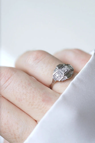 Bague Bague Art Déco diamants 58 Facettes
