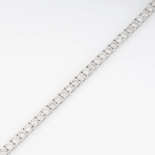 Bracelet Bracelet rivière et or gris orné de diamant 58 Facettes 1