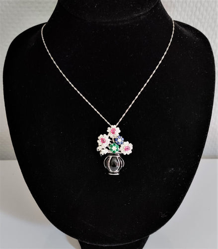 Broche Broche-pendentif Panier De Fleurs 58 Facettes 446