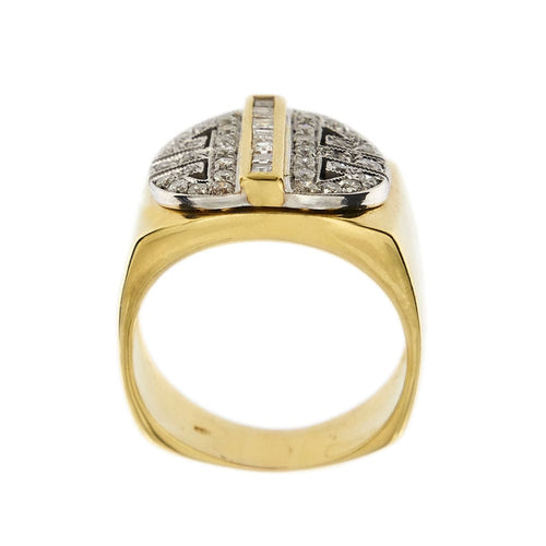 Bague 59 Bague Chevalière diamants 58 Facettes 11376